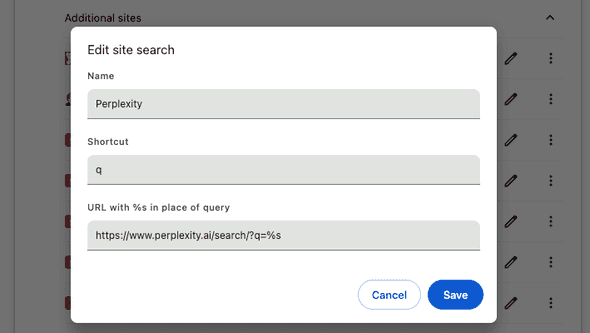 chrome browser search engine addition
