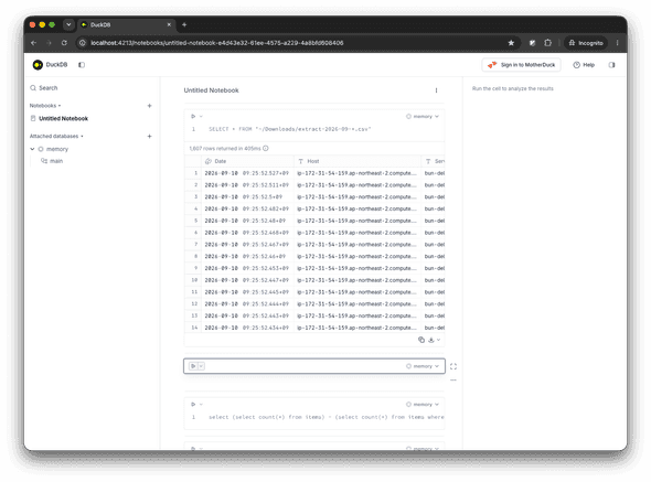 DuckDB UI