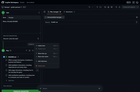 copilot workspace plan